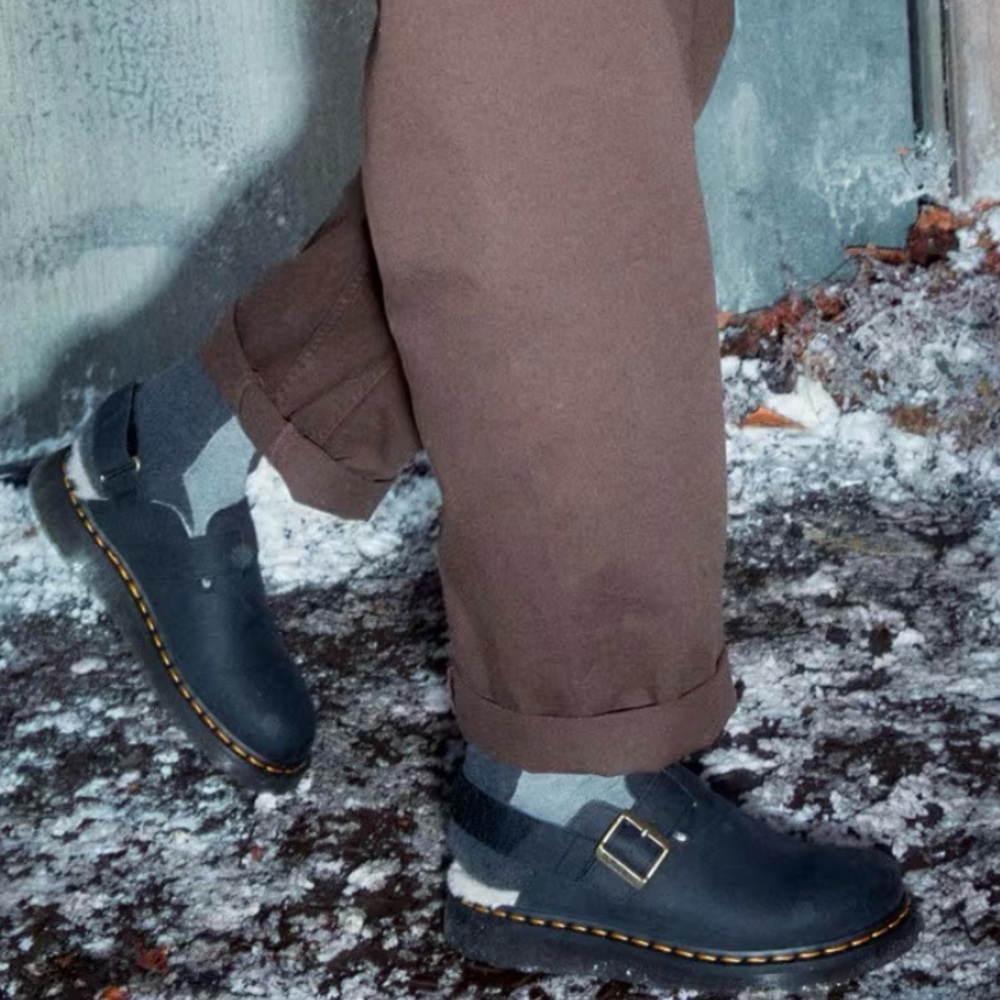 **SOLD NEW Womens Size 7 Dr. Martens Jorge II Fur Lined Slingback Platform Mules - Picture 12 of 12